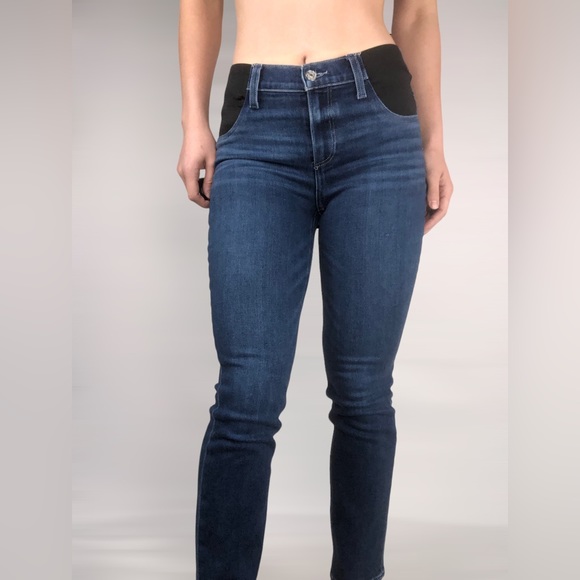 Paige Cindy Maternity Jeans Elastic Gusset Stretchy Waist - Picture 2 of 11